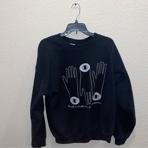 Black Crewneck “The World Is a Beautiful Place”